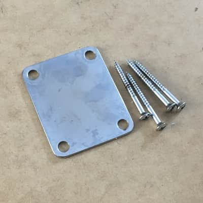 Vintage Fender Squier Neck Plate Chrome Plating Original Natural Light Relic NOS image 6