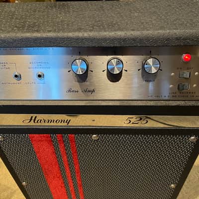 Harmony 525 Vintage Tube Guitar Amp. Original Jensen 15” Speaker. 1967 - Black image 17