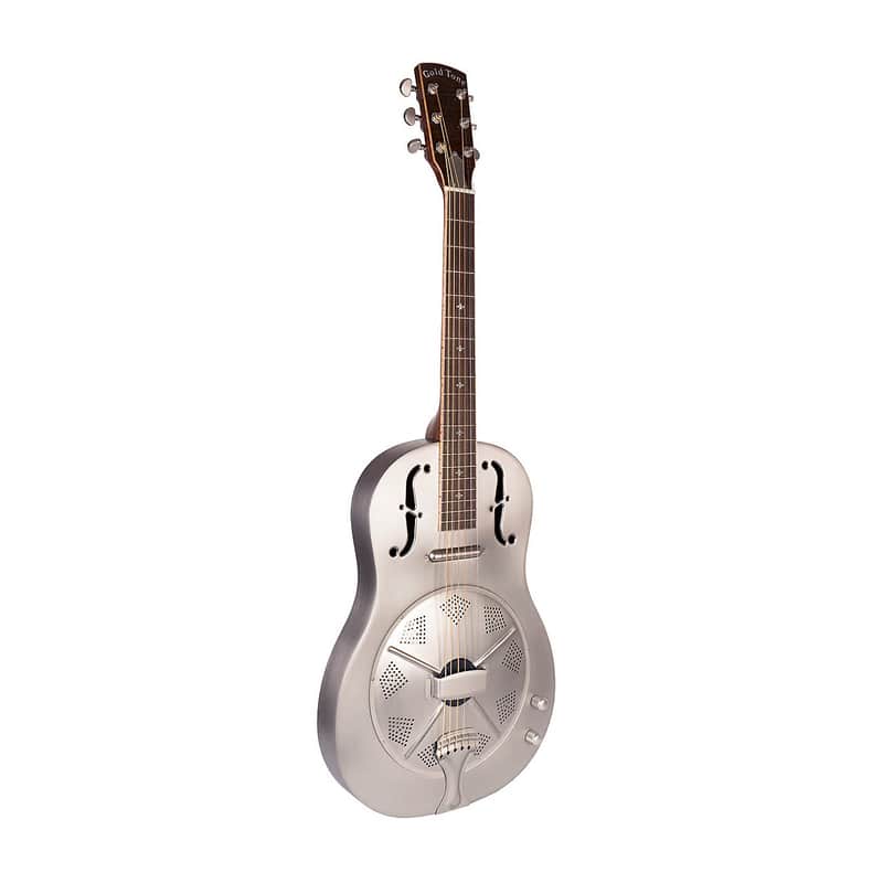 Gold Tone GRE Paul Beard Metal Body Thinline Resonator w/ Electronics Brushed Aluminium image 1