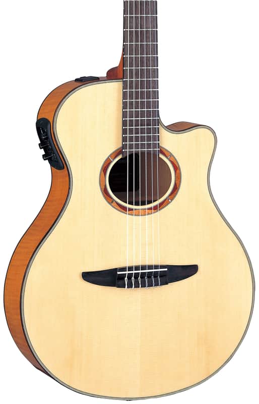 Yamaha NTX900FM Flamed Maple Classical Cutaway with Electronics Natural image 1