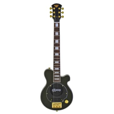 Pignose PGG-259-BK Basswood Body Bolt-On Maple Neck Mini/Travel Built-In Amp 6-String Electric Guitar w/Gig Bag image 1