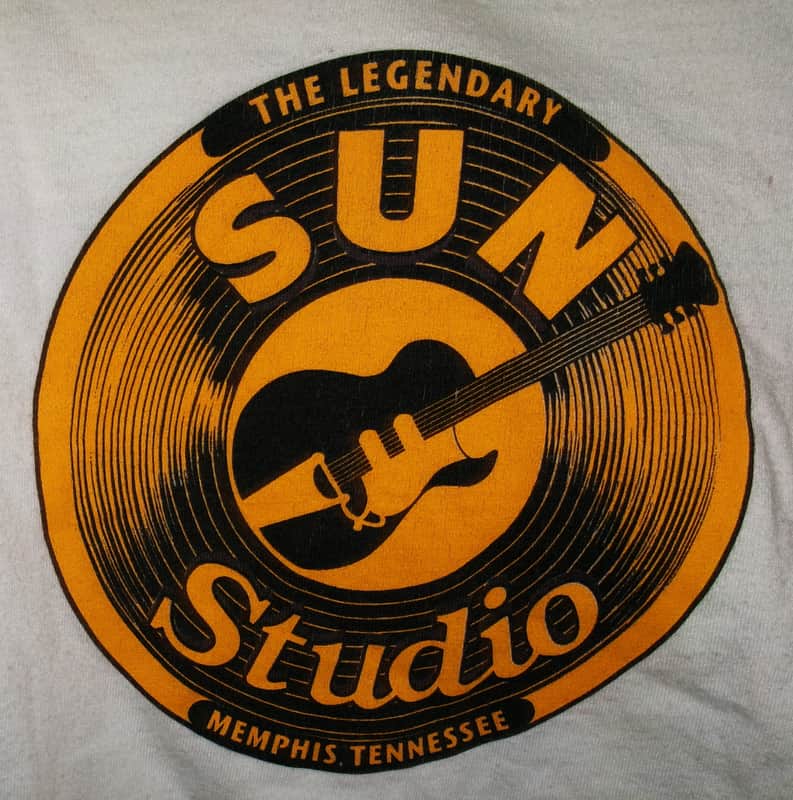sun studio the legendary memphis tennessee logo M woman tee - elvis johnny cash scotty moore rock a billy country pop image 1