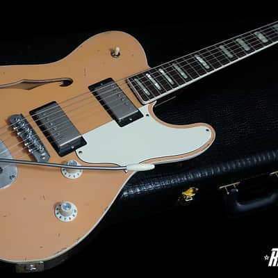 2023 Castedosa Guitars Marianna Semi-Hollow Tele in Aged Shell Pink - Carlos Lopez image 2