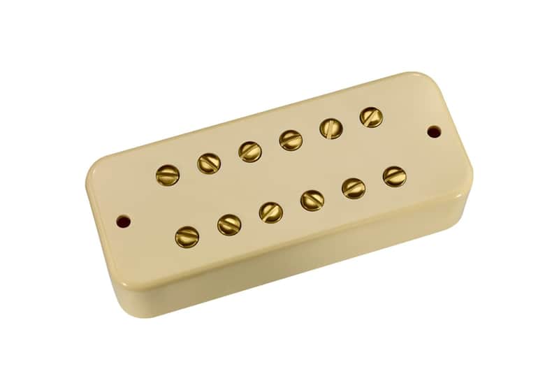 Immagine DiMarzio DP 210CR+G The Tone Zone P90 Cream, Gold Pole Pieces - 1