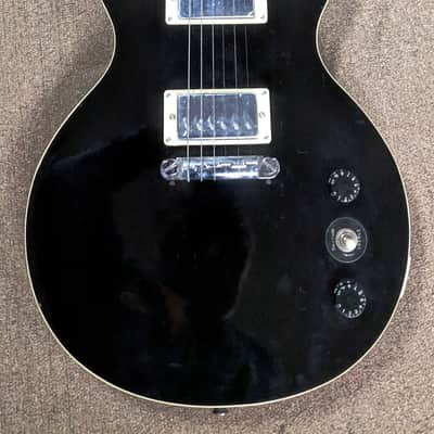 Epoch Baldwin LP Electric Guitar, Black, Chrome, Budget Starter, Thin Body image 2