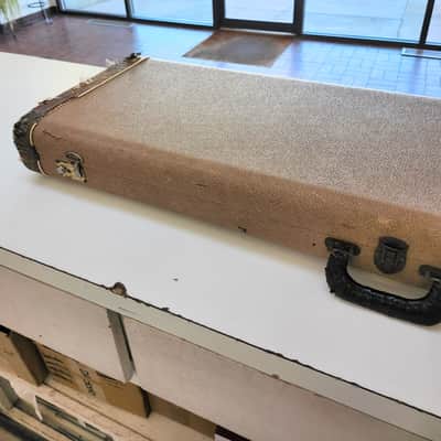 Vintage 1960 Fender Jazzmaster Case - Brown Tolex w/ Gold/Yellow Interior image 5