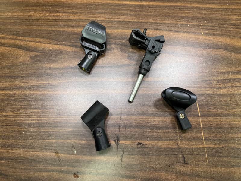 4 Pack - Microphone Mount Clips - Shockproof - Drum Mic Mounts image 1