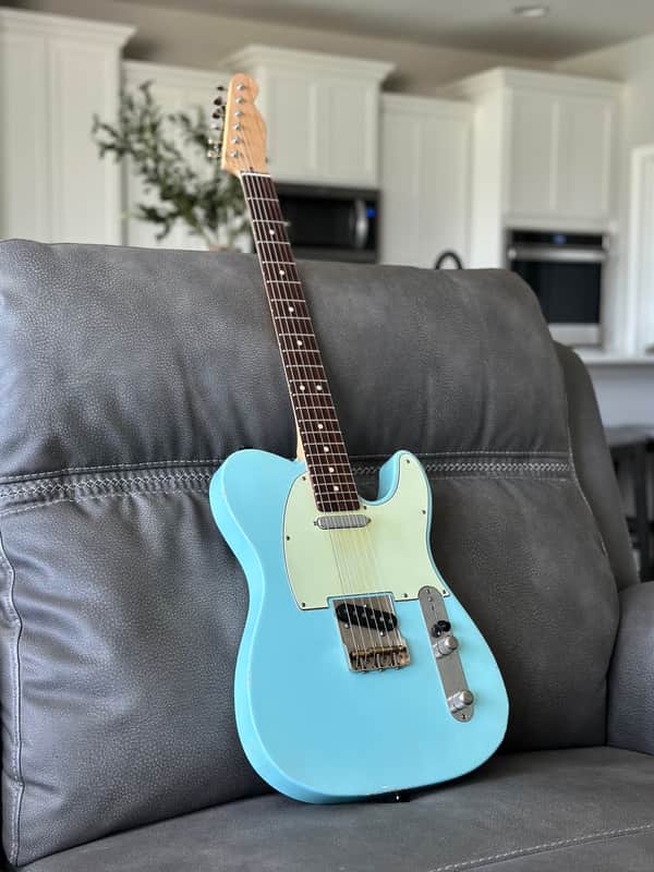 MJT/Warmoth Partscaster (Tele) 2022 - Sonic Blue image 1