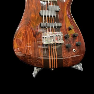 PHRED instruments Panda 6-string Shot Scale Bass 2023 - Transparent brown image 7