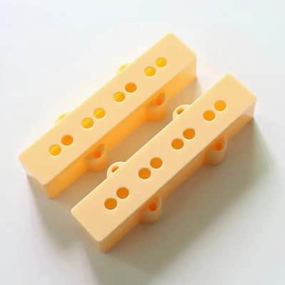 2pcs Cream 4 String Jazz Bass Style Pickup Covers image 1