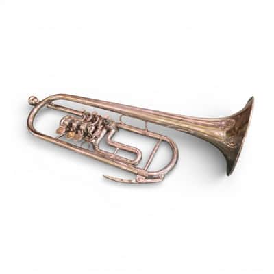 Professional Nickel Musical Trumpet for Interior Decoration Soviet Union 1959 USSR 1959 - Nickel image 1