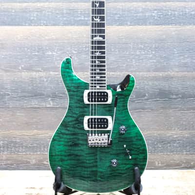PRS SE Custom 24 Quilt Teal Black Quilted Maple Top Electric Guitar w/Bag image 2