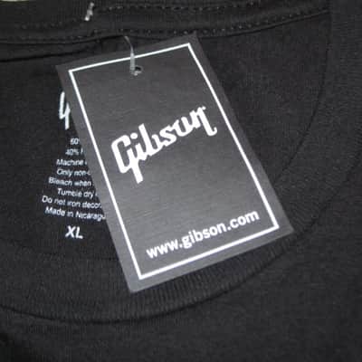 new A+ (with hang tag) genuine Gibson Firebird T-Shirt XL (X-Large), Black with Red Graphic, 60% Cotton / 40% Polyester - short sleeve GIBS-GA-FBBMXL (GA-FBBMXL) UPC # 711106533919 image 14