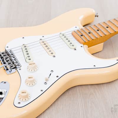 1996 Fender Custom Edition Yngwie Malmsteen Stratocaster ST72-140YM Yellow White w/ Dimarzio, Case & Hangtag, Japan MIJ image 7