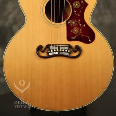 1962 Gibson J-200 Natural/BLONDE with highly figured flame maple back + sides image 1