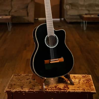Ortega RCE145BK Family Series Pro Solid Spruce Top Mahogany Neck Cutaway Nylon 6-String Classical Acoustic-Electric Guitar w/Gig Bag image 12