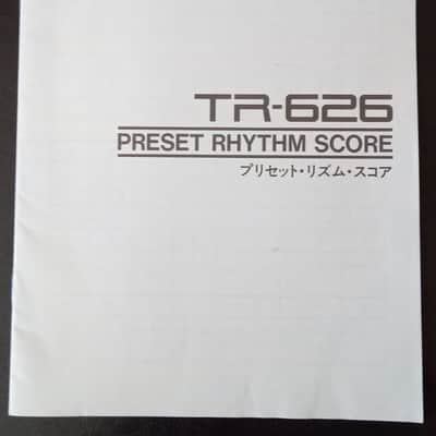 Original Roland TR626 Preset Rhythm Score