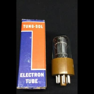 NOS NIB TUNG SOL 6SL7GT Brown Base Black Plate Premium Audio Vacuum Tube K.9707 image 2