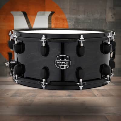 Mapex Mpx 14  In. x6.5 In. Maple/Poplar Hybrid Shell Snare Drum  Trans Midnight Black (MPNMP4650BMB) image 1