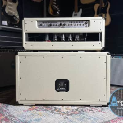 Mesa Boogie Lone Star Duo-Class Amp Head & 2FCB-R Cabinet, White Tolexe (Used) image 3