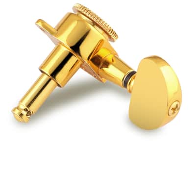 Locking Guitar String Tuning Pegs Sealed Machine Heads Tuners Tuning Keys 6 In Line for Right Handed Electric Guitar or Acoustic Guitar Half Round Head Gold. image 6
