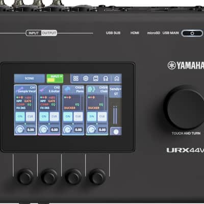 Yamaha URX44V USB-C Audio and Video Interface - Black image 1