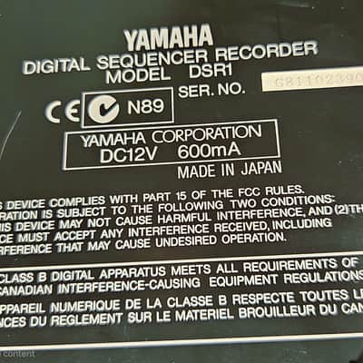Yamaha Disklavier DSR1 Digital Sequencer Recorder With 2 Original 5 Pin DIN Cables And Remote image 6