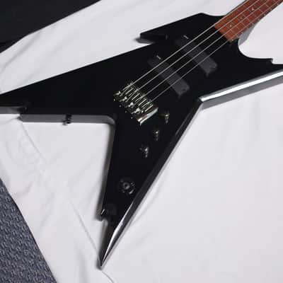 Dean Razorback Bass 4-string electric bass guitar NEW Classic Black RZR BASS CBK- CAP pickups - Blemished image 2