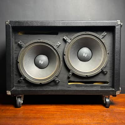 EVM12L-16 pair original cones in Leake Custom 2 x 12 Guitar Cabinet Electro Voice 12L-16 2005 - Black Tolex image 2