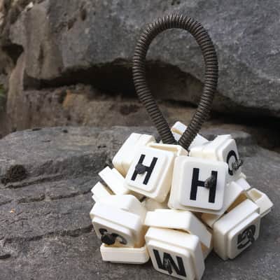 Upcycled Percussion - Upwords Game Tiles Hand Rattle / Shaker image 4