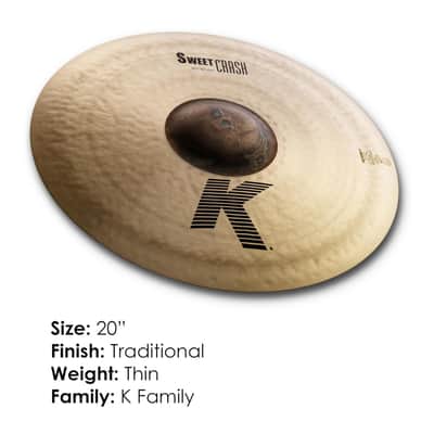 Zildjian K Sweet Collection 20-Inches Crash Cymbal image 2