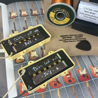 GVT®️ “ NOS Wire “ Handwound Pickup set for Jazzmaster ®️ “ Original 1955 Anaconda Heavy formvar magnet wire “ Semie Moseley . image 9