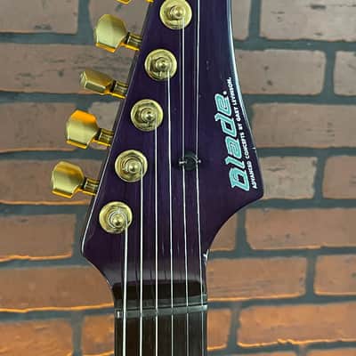 1991 Levinson Blade RH-4 Misty Violet HSS Strat Style Electric Guitar w/ Gig Bag - MIJ image 4