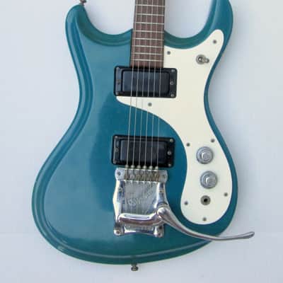 Mosrite Ventures II Guitar Blue All Original - Including Case - More pics if needed image 3