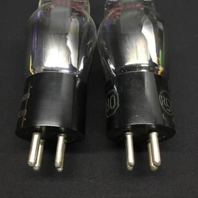 NICE PAIR RCA Cunningham 80 RECTIFIER Radio Audio Amp VACUUM TUBES 13.9329 image 2