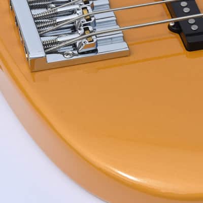 Ankh Instruments 4 string, Jazz Bass, Left Hand, Woodie 2022 Gold Metalic image 9