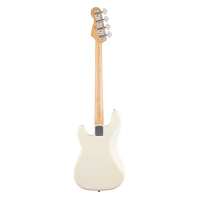 Used Fender Standard Precision Bass Guitar - Olympic White w/Maple FB image 8
