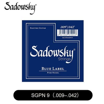 Sadowsky Blue Label SGPN 9 Electric Guitar Strings - Pure Nickel .009-.042