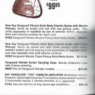Kay Vanguard II Triple Pickup 1961 - 1966 - Redburst image 18