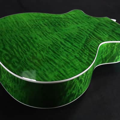 Taylor Custom Shop Black Label Grand Auditorium Spruce Top Quilt AAA Maple Back & Sides with Hardcase Transparent Green 088 image 6