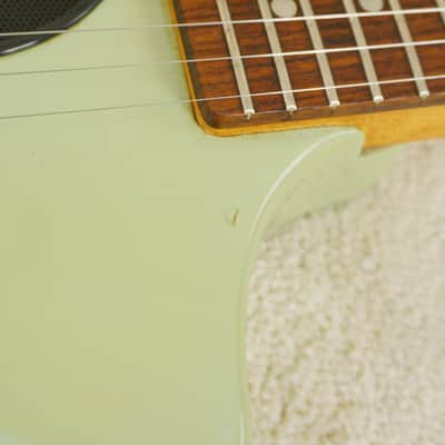 Fernandes ZO-3 Mint Green Travel Guitar w / Built-in Speaker image 11