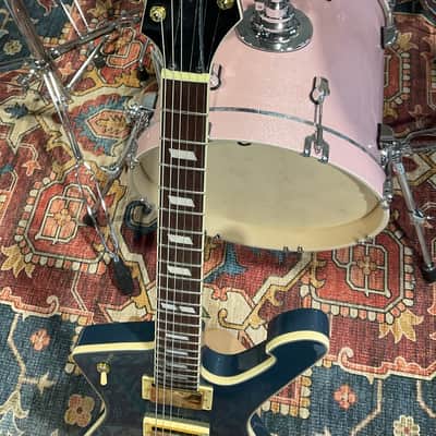 Ibanez Iceman IC420AB Electric Guitar, Antique Blue Metallic image 4