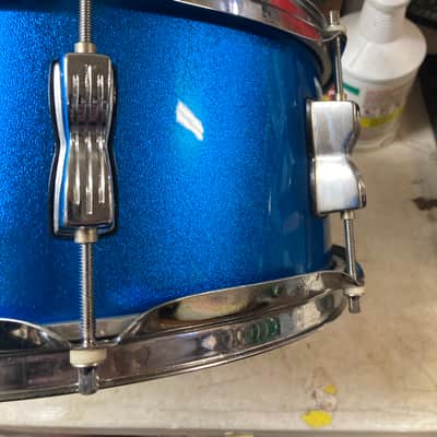 Ludwig Accent CS 2000s - Blue Sparkle Snare Drum 6.5x14 image 10