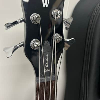 Warwick RockBass Star Bass Semi Hollow 4 String Left-handed Bass Guitar 2025 - Solid Black High Polish image 3