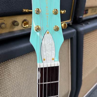 Gretsch G5448 Two Tone Electromatic Double Jet 2018 - Surf Green / White image 4