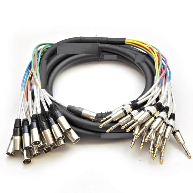 16 Channel 20' XLR Male to 1/4" TRS Audio SNAKE CABLE image 1