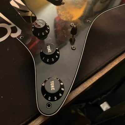 Fender Stratocaster SSS Pickguard W/Electronics & Two Alnico 5 Single Coils - Black image 1