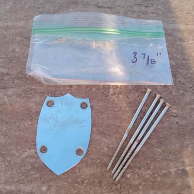 Vintage Circa 1967 Fender Acoustic Guitar Neck Plate w/ Screws! Rare, Original Part! image 1