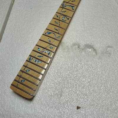 Maple Wood Guitar Strat Style Neck, 22 Frets Fingerboard, Tree of Life Inlay image 5