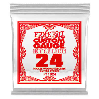 .024 Extra Long Custom Gauge Electric Guitar Single String Ni-Plated Wound On Tn-Pltd Steel Hex Core image 1